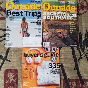 Outside magazine lot, 3 issues, Best Trips, Secrets of Southwest, Buyer's Guide